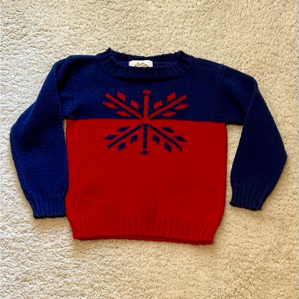 TBBC Snowflake Boys Holiday Intarsia Cotton Sweater - Beaufort Bonnet Company